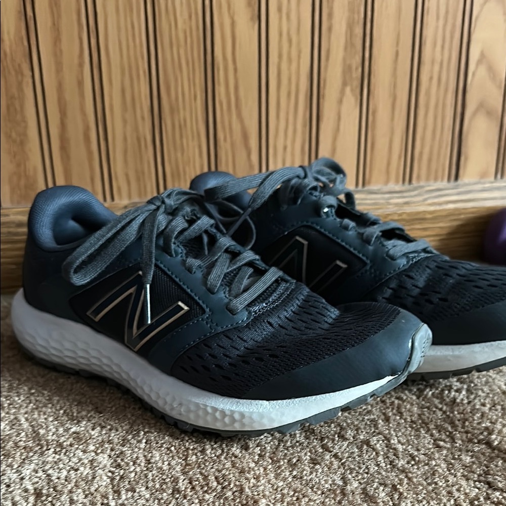New Balance Charcoal and White Running Shoes